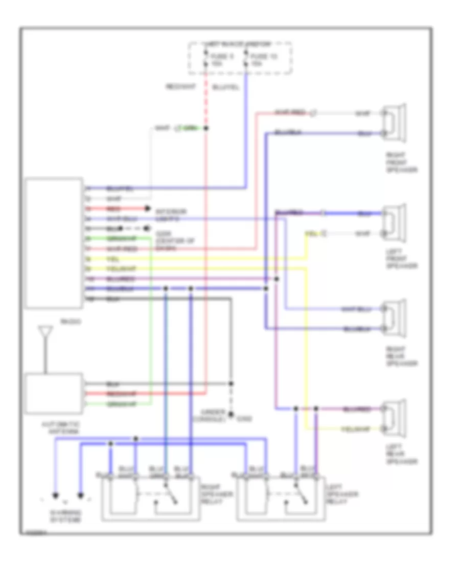 Radio Wiring Diagrams for Subaru XT GL 1991