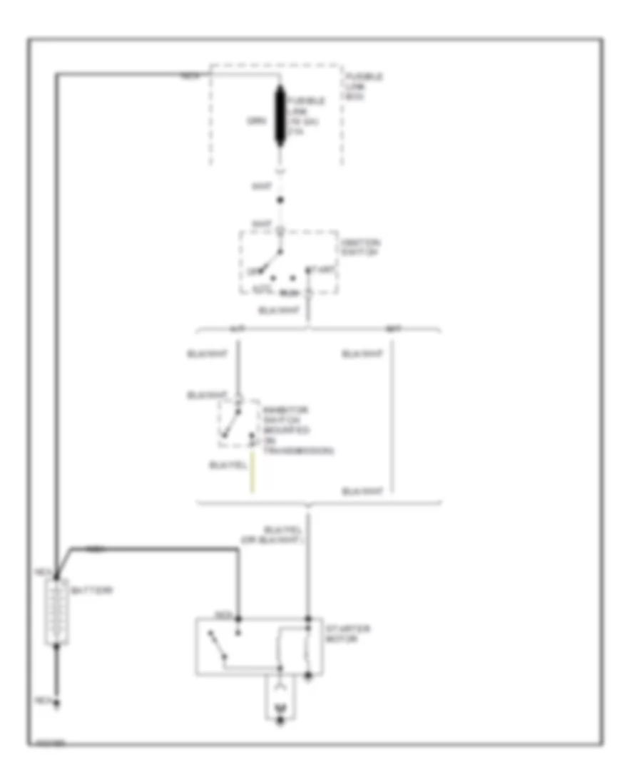 1.8L, Starting Wiring Diagram for Subaru XT GL 1991