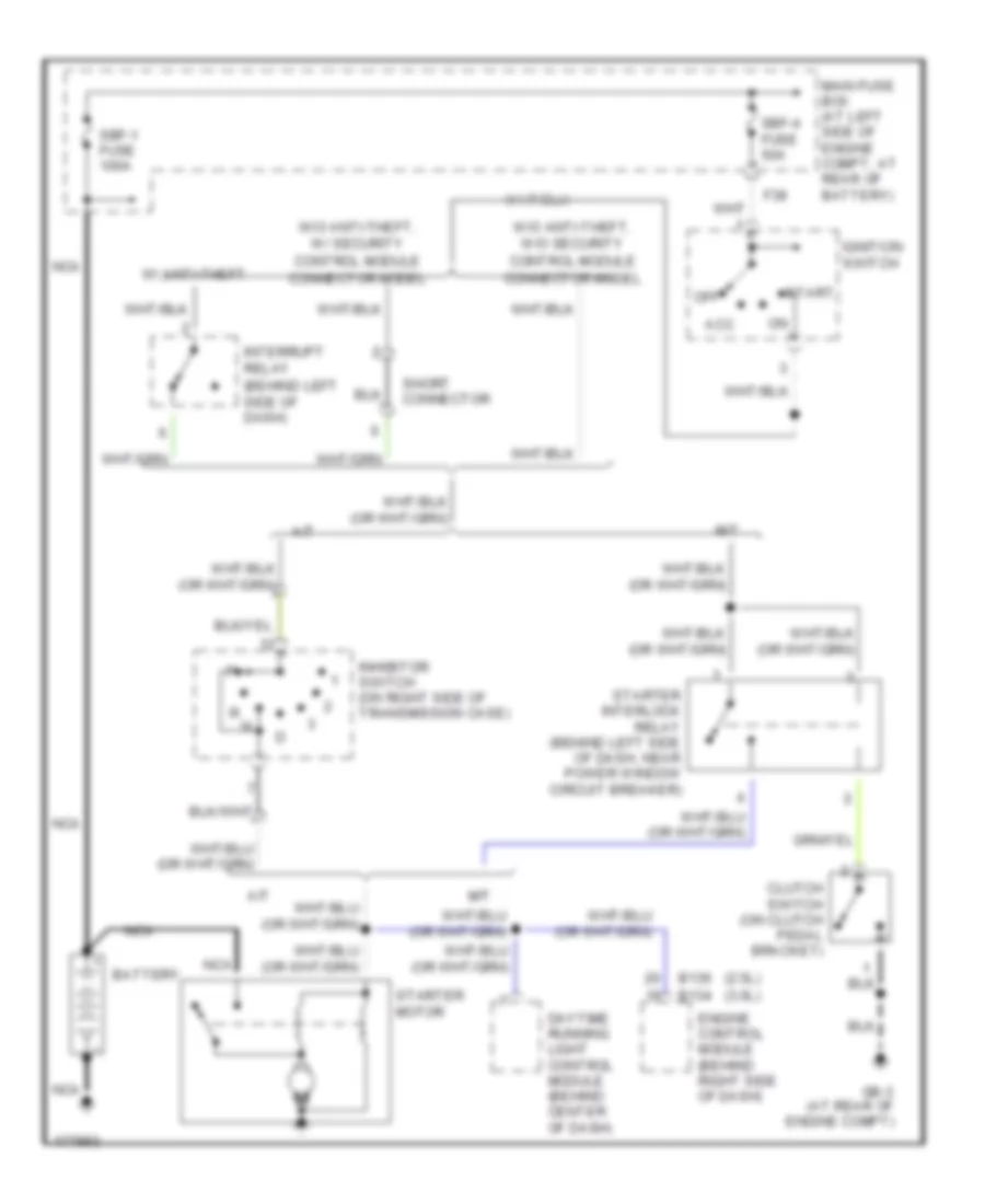 Starting Wiring Diagram for Subaru Outback VDC 2003