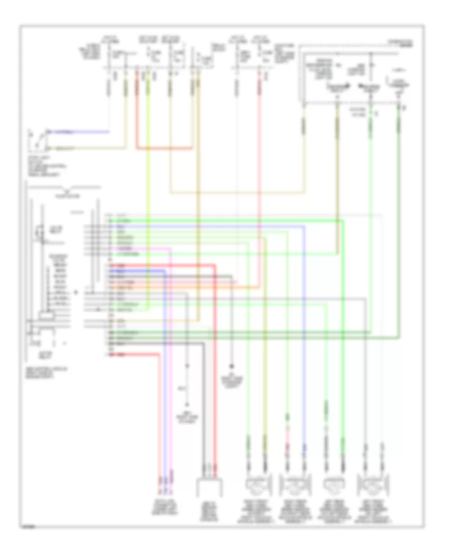 Anti-lock Brakes Wiring Diagram, without VDC for Subaru Outback XT Limited 2007