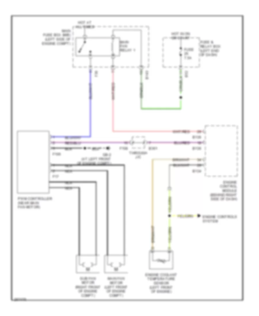 3 0L Cooling Fan Wiring Diagram for Subaru Outback XT Limited 2007