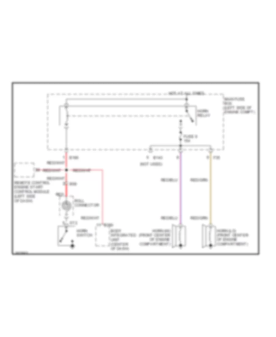 Horn Wiring Diagram for Subaru Outback XT Limited 2007