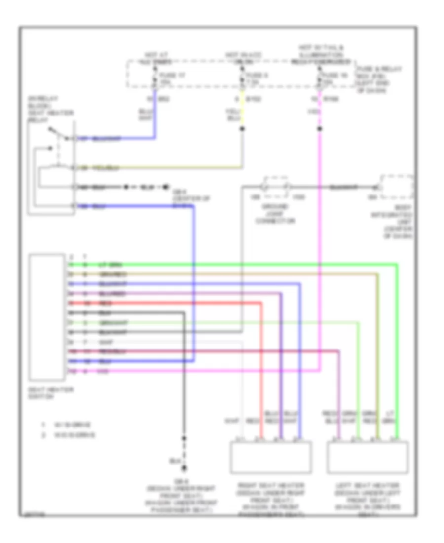 Heated Seats Wiring Diagram for Subaru Outback XT Limited 2007