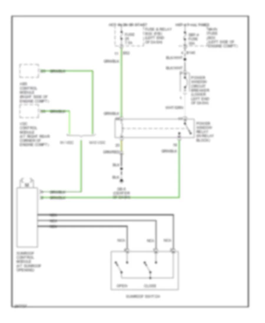 Sunroof Wiring Diagram, Wagon for Subaru Outback XT Limited 2007