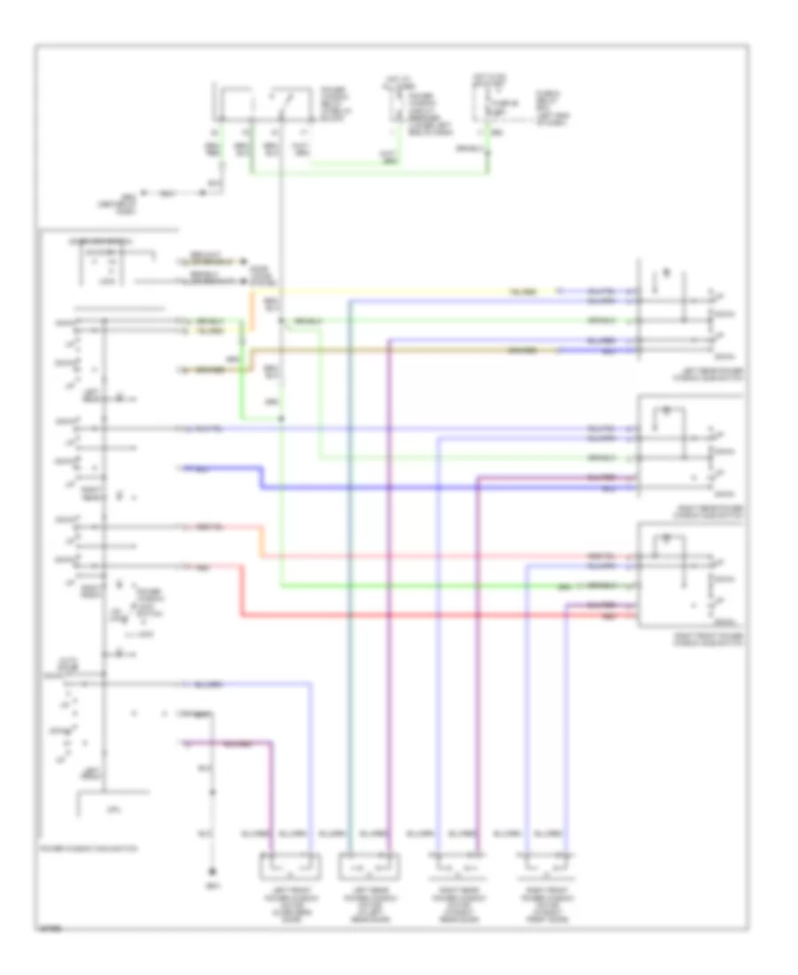 Power Windows Wiring Diagram for Subaru Outback XT Limited 2007