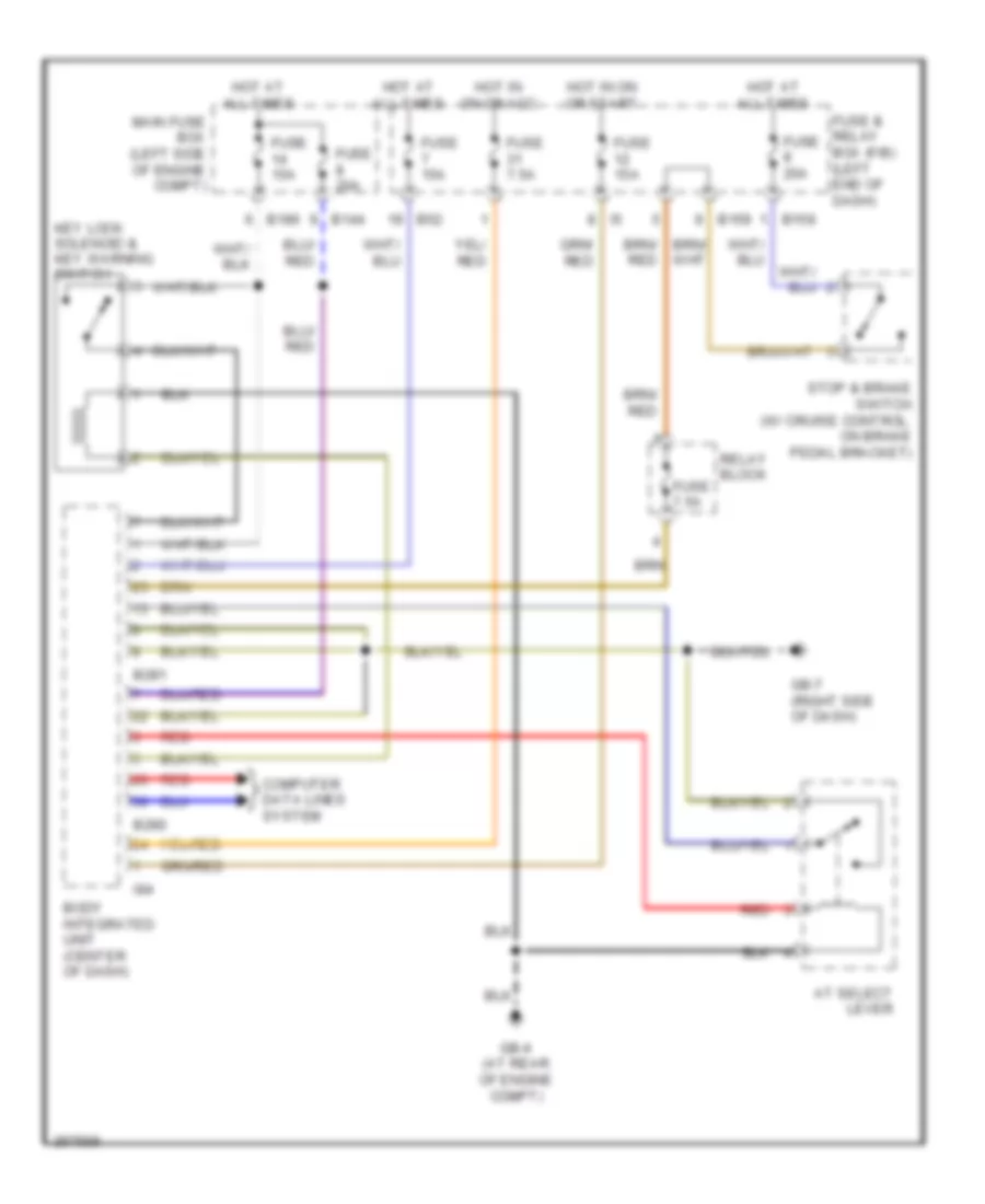 Shift Interlock Wiring Diagram for Subaru Outback XT Limited 2007