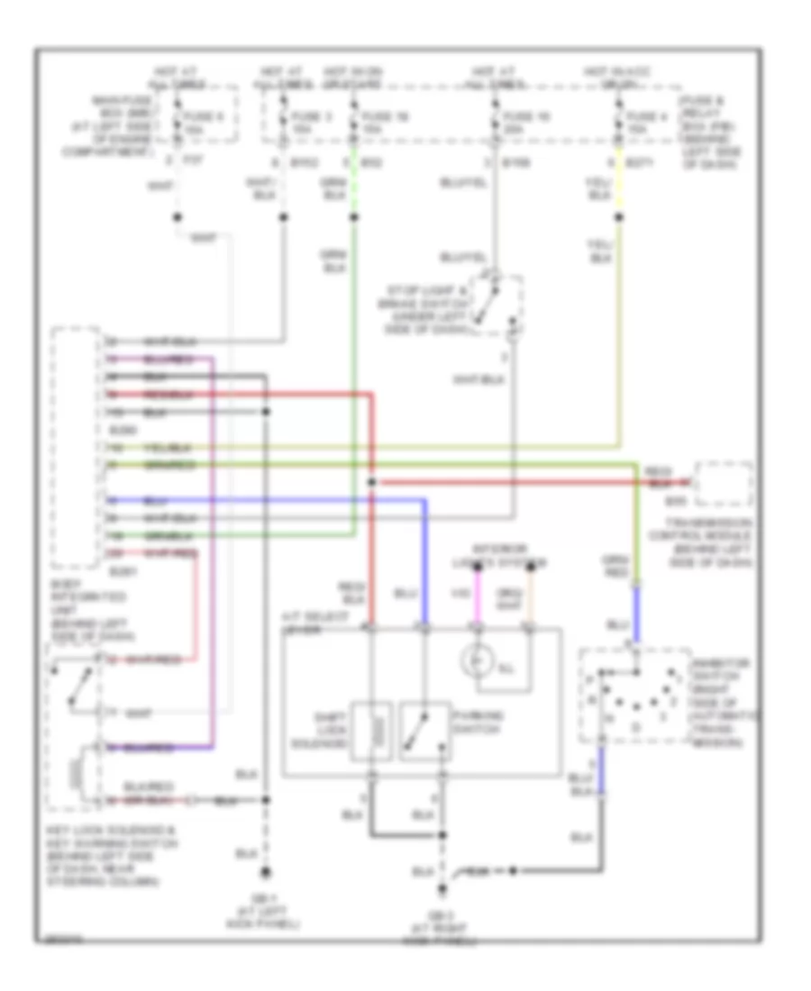 Shift Interlock Wiring Diagram for Subaru Forester X L L Bean Edition 2008