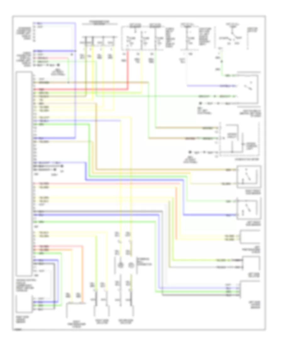 Supplemental Restraints Wiring Diagram for Subaru Forester X 2004
