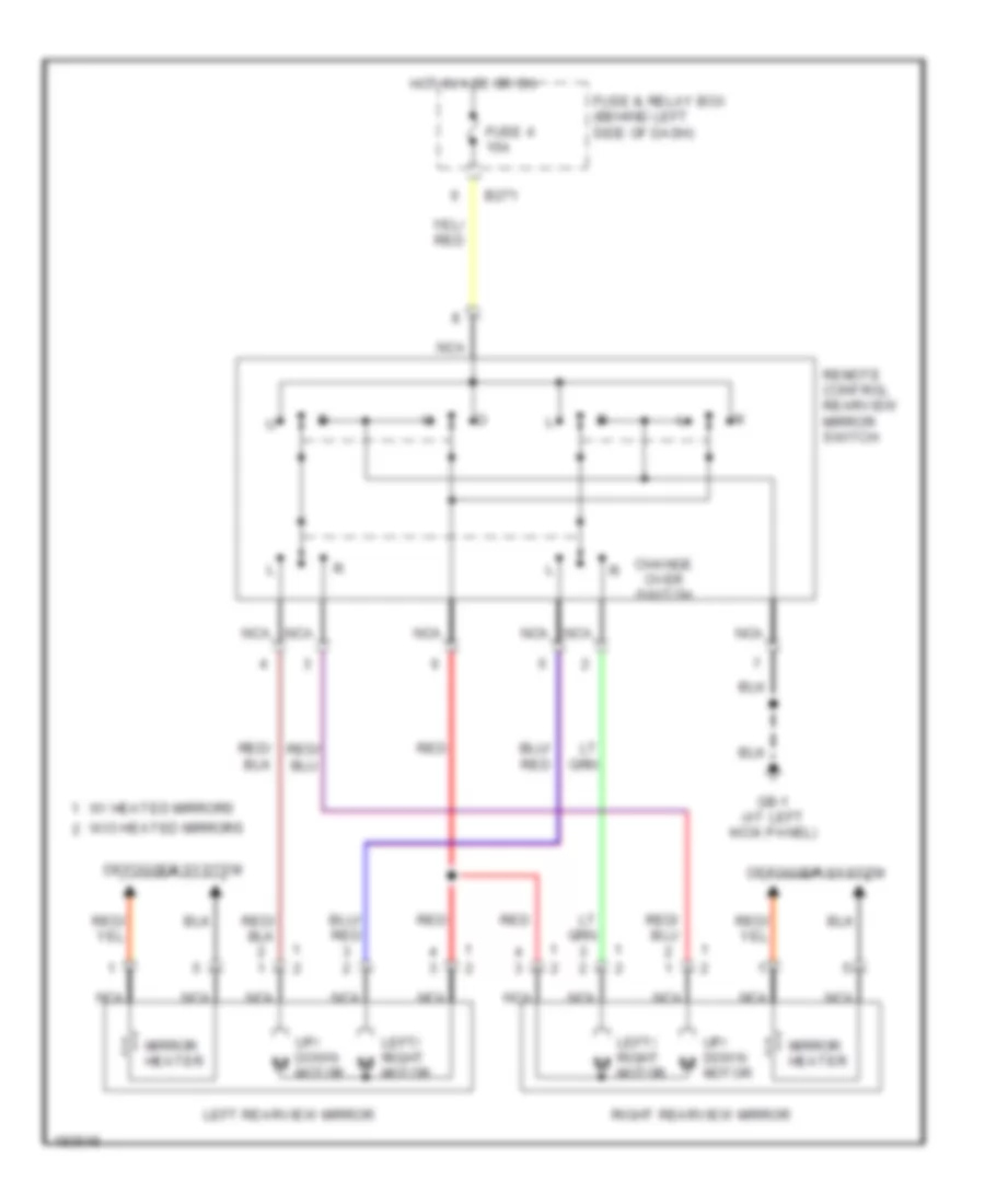 Power Mirror Wiring Diagram for Subaru Forester XS 2004