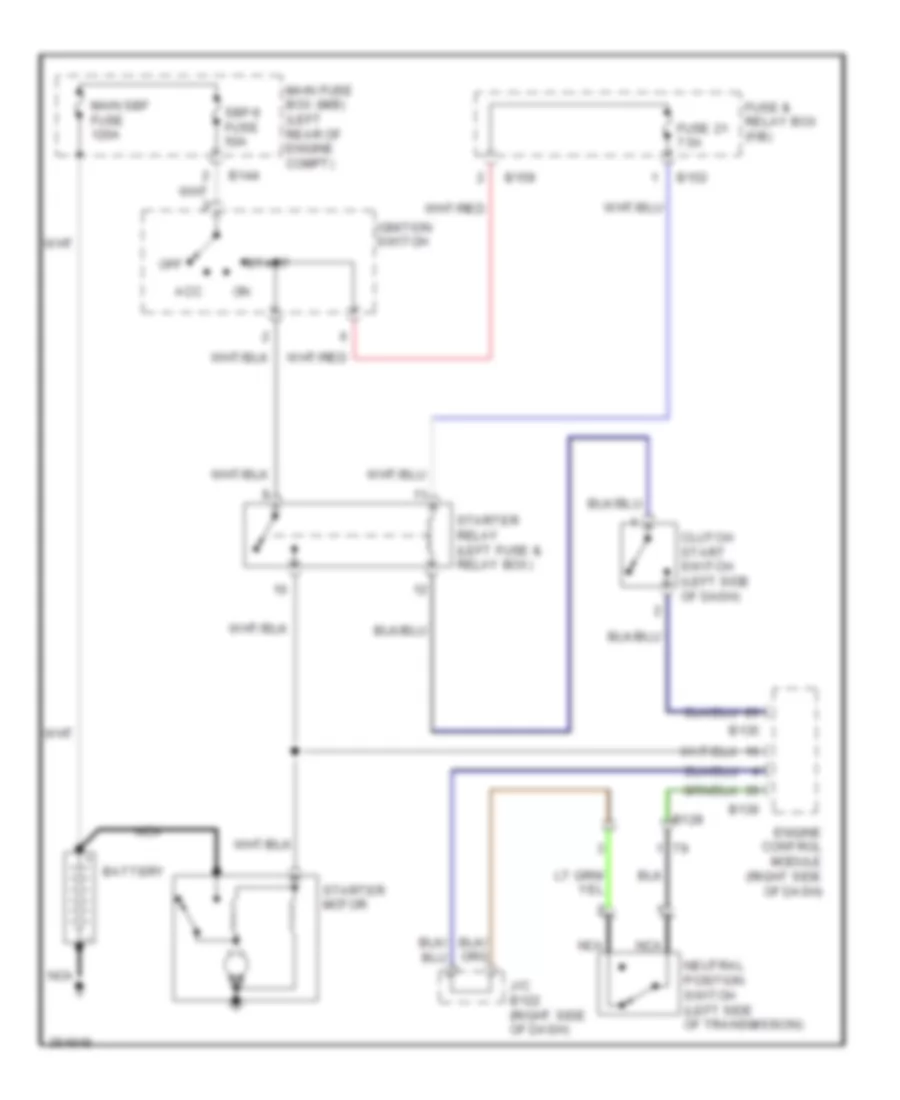 Starting Wiring Diagram, WRX STI for Subaru Impreza 2.5i 2011