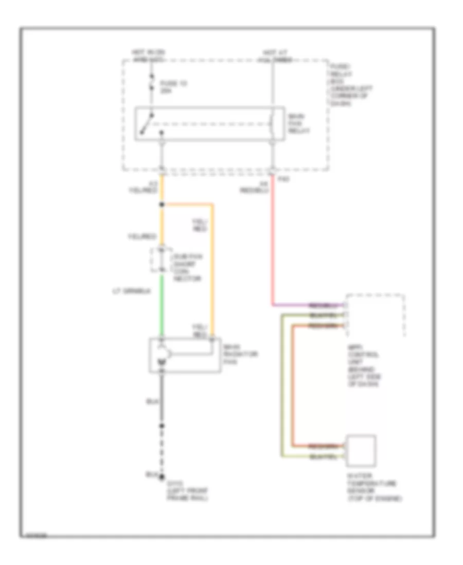 Cooling Fan Wiring Diagram without A C for Subaru Legacy LE 1992