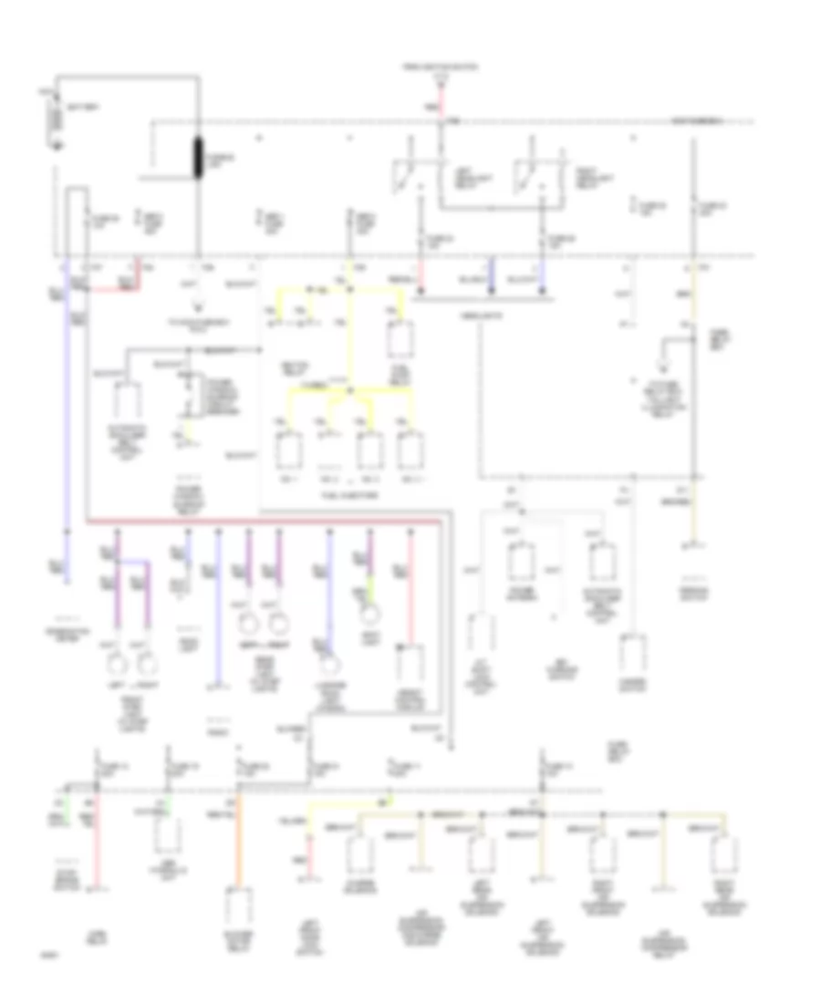 Power Distribution Wiring Diagram 1 of 3 for Subaru Legacy LE 1992