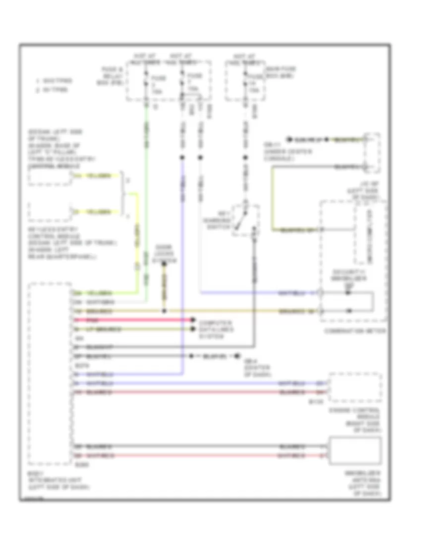 Immobilizer Wiring Diagram for Subaru Impreza 2.5i Premium 2011