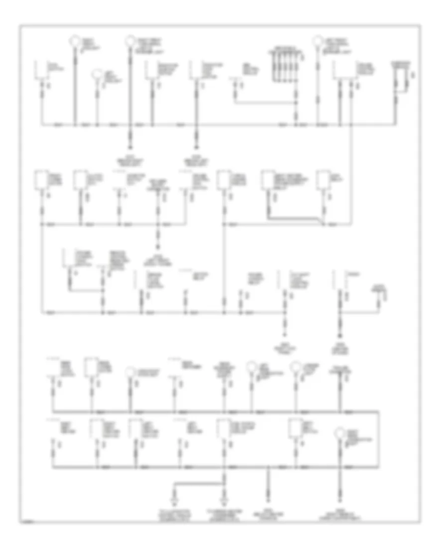 Ground Distribution Wiring Diagram 1 of 2 for Subaru Forester 1998
