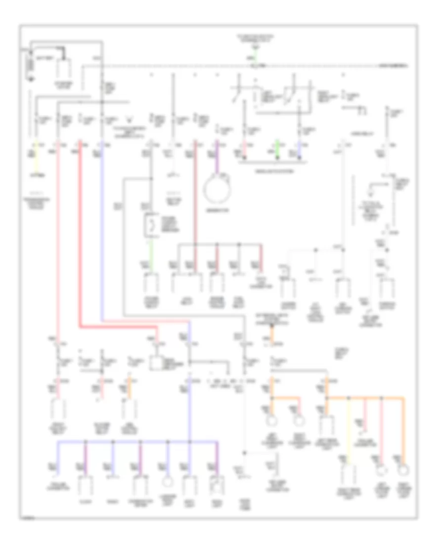 Power Distribution Wiring Diagram 1 of 3 for Subaru Forester 1998