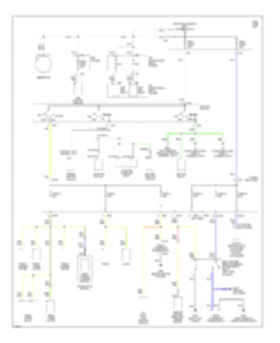 Power Distribution Wiring Diagram (2 of 3) for Subaru Forester 1998