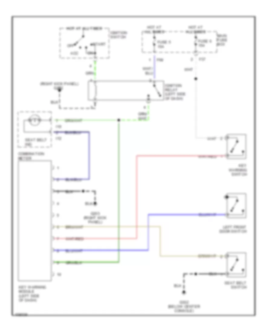 Warning System Wiring Diagrams for Subaru Forester 1998