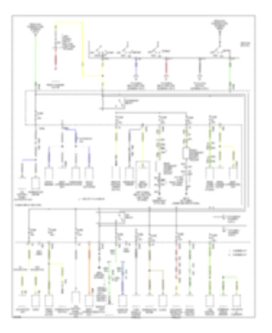 Power Distribution Wiring Diagram (3 of 4) for Subaru Impreza WRX 2011