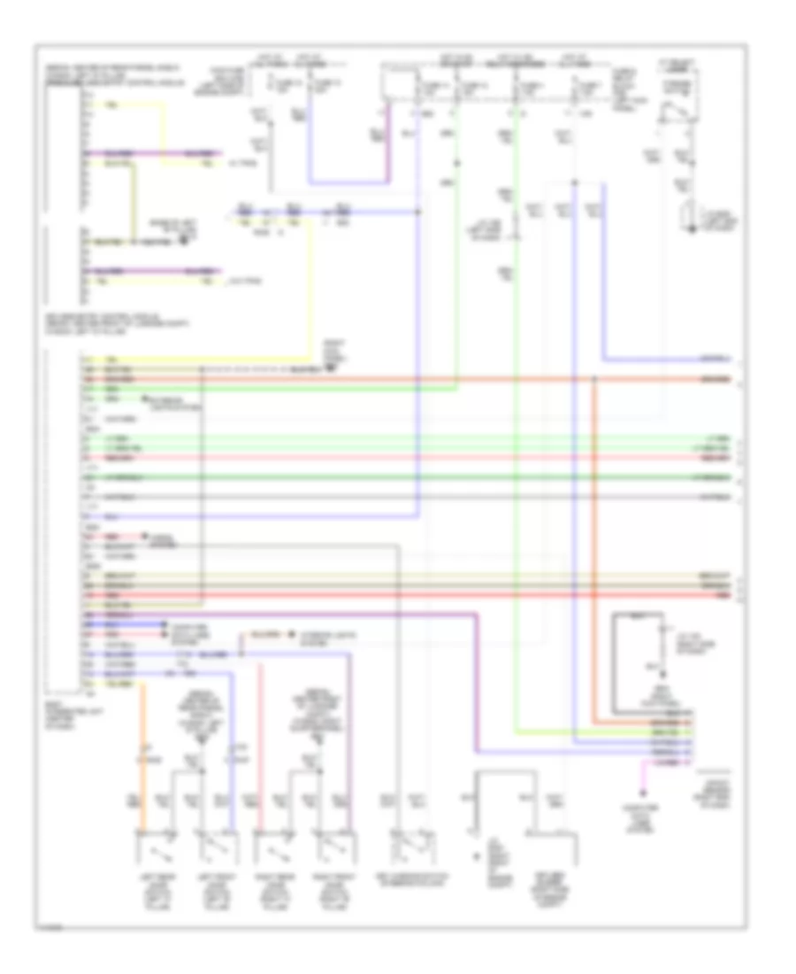 Power Door Locks Wiring Diagram, without Keyless Access (1 of 2) for Subaru Outback R Limited 2013