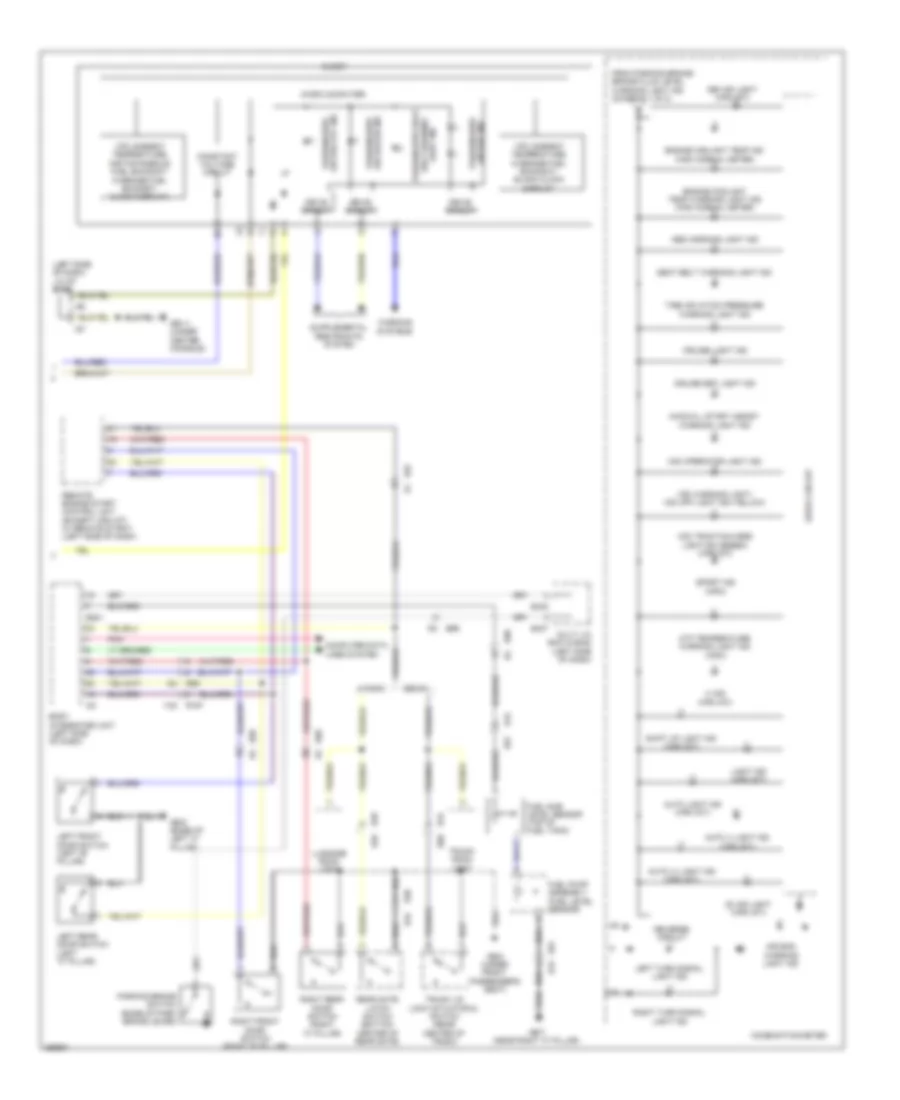Instrument Cluster Wiring Diagram 2 of 2 for Subaru Impreza WRX Premium 2011