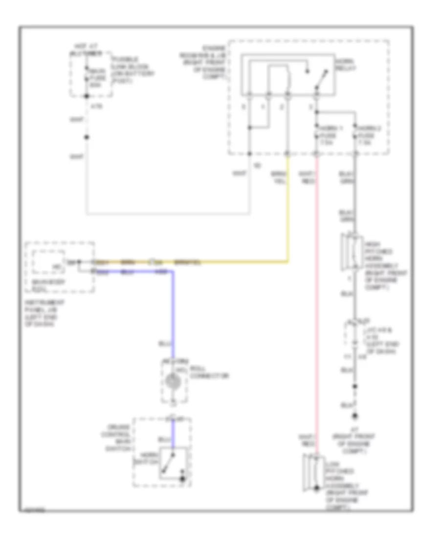 Horn Wiring Diagram for Subaru BRZ Limited 2014
