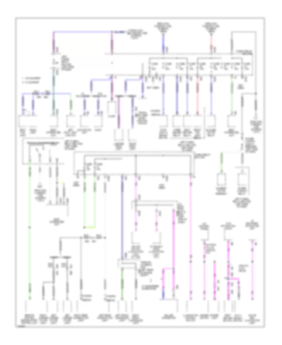 Power Distribution Wiring Diagram 2 of 4 for Subaru Impreza WRX STi Limited 2011