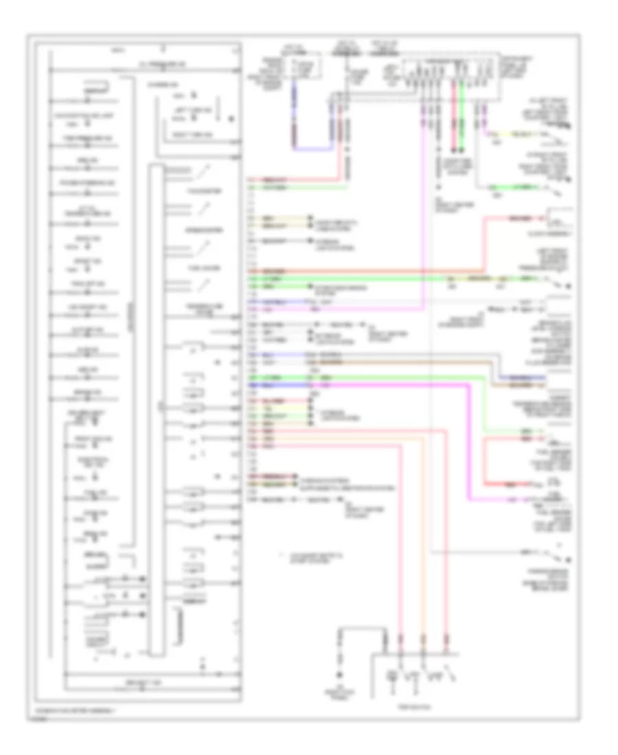 Instrument Cluster Wiring Diagram for Subaru BRZ Premium 2014