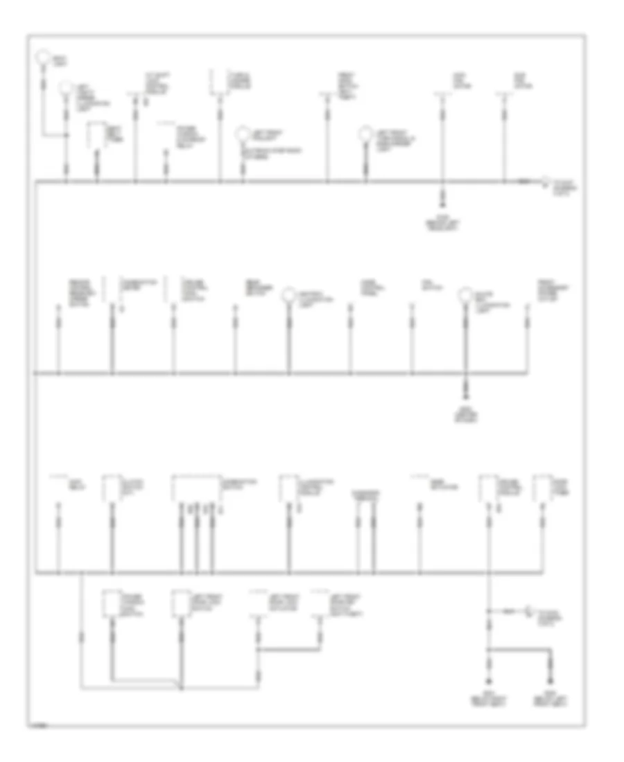 Ground Distribution Wiring Diagram 2 of 3 for Subaru Legacy GT 1998
