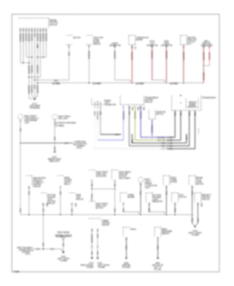 Ground Distribution Wiring Diagram 3 of 3 for Subaru Legacy GT 1998