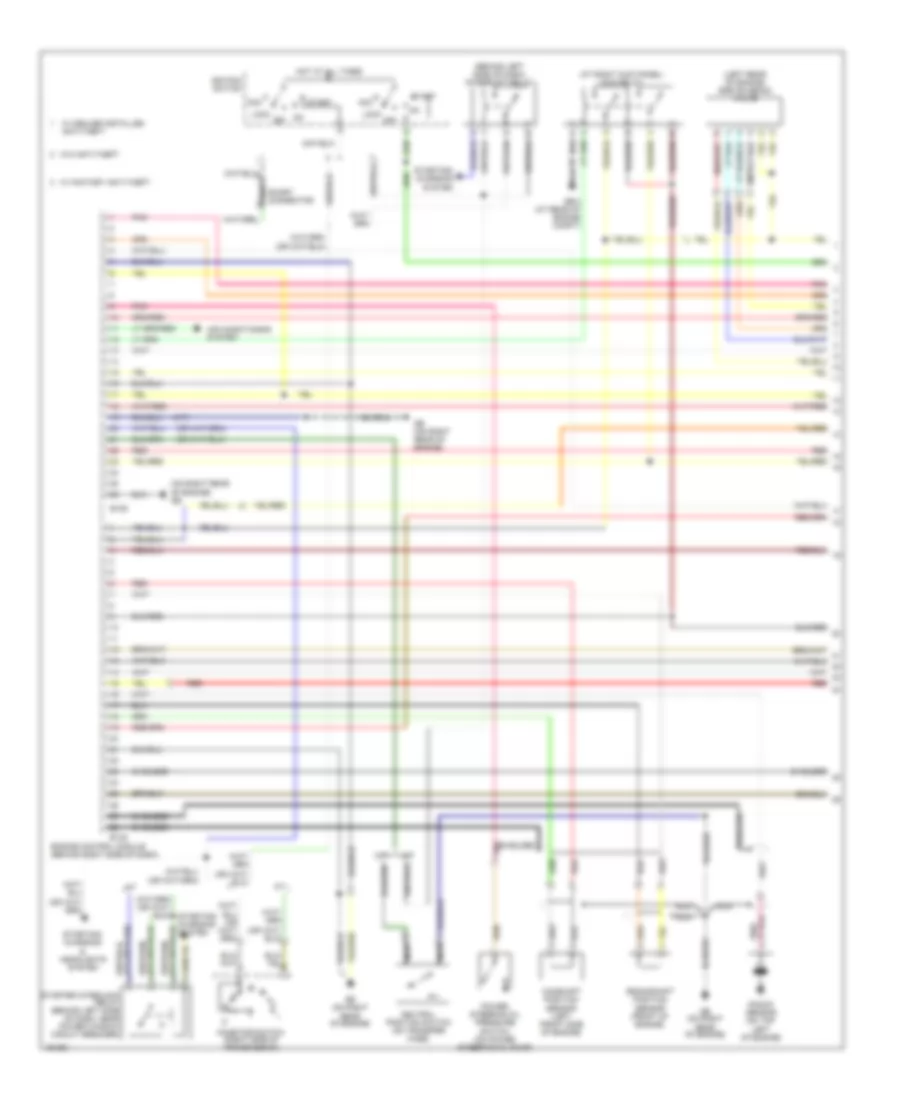 2.5L, Engine Performance Wiring Diagram, without Low Emissions (1 of 3) for Subaru Outback 2004