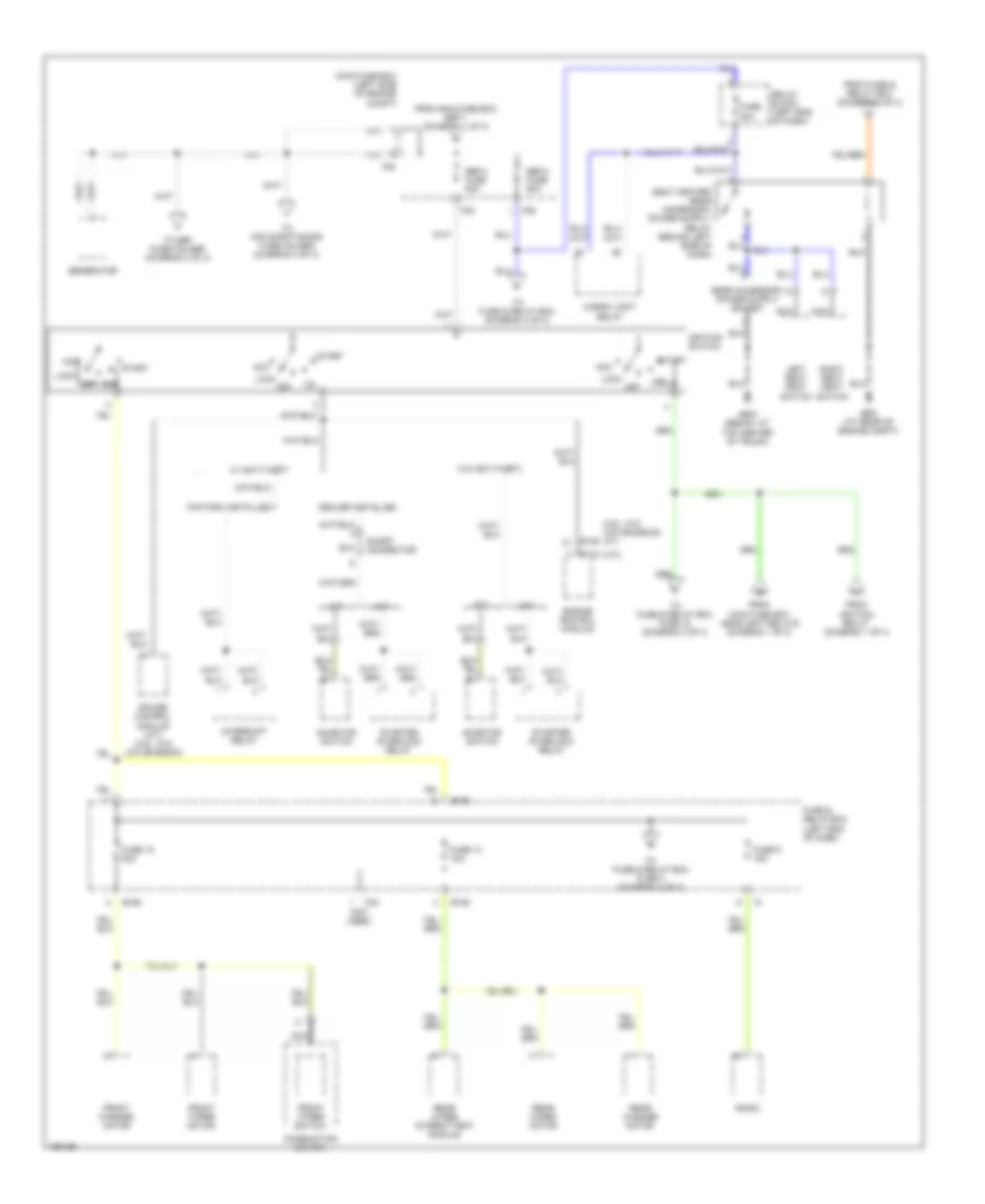 Power Distribution Wiring Diagram (2 of 4) for Subaru Outback 2004