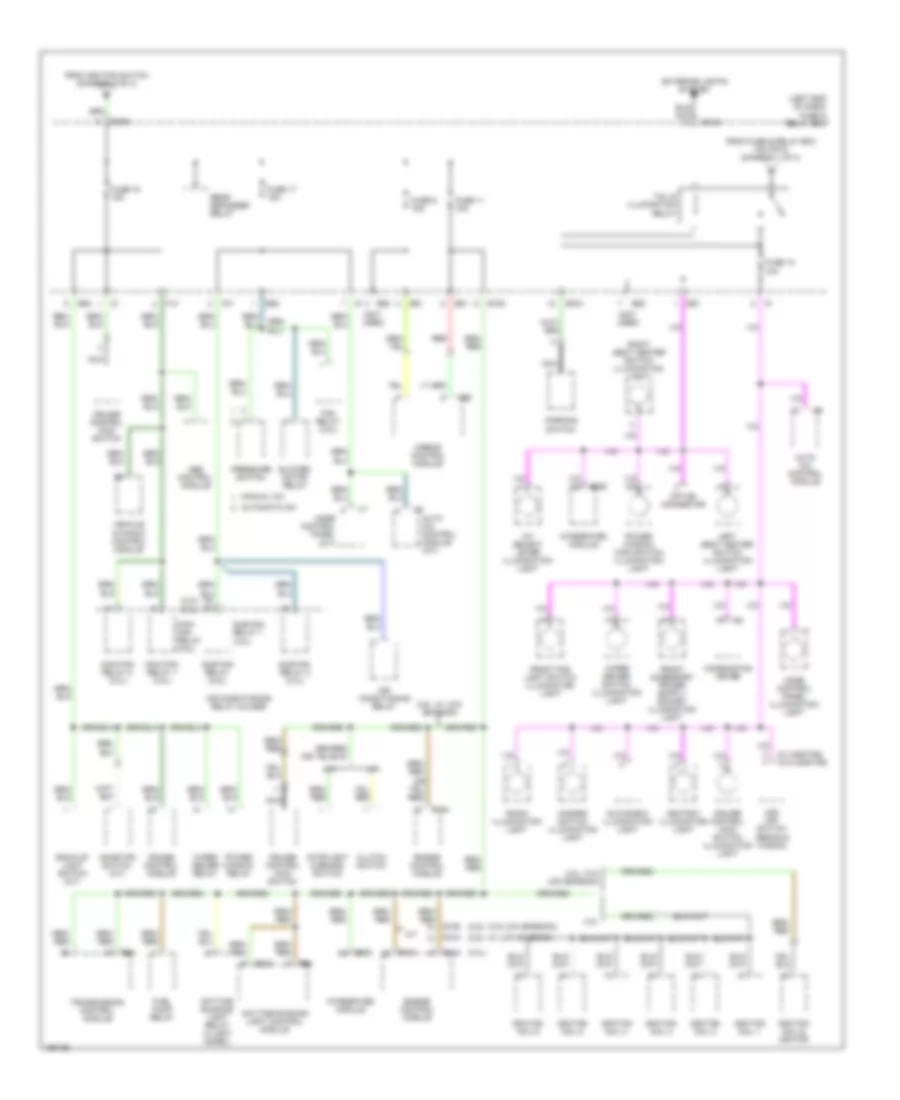 Power Distribution Wiring Diagram (3 of 4) for Subaru Outback 2004