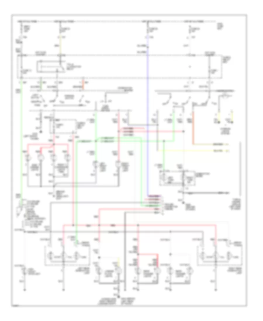 Exterior Lamps Wiring Diagram for Subaru Legacy GT Limited 1998