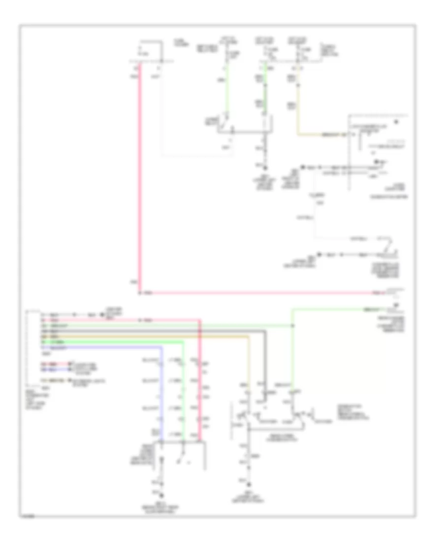 Электросхема заднего стеклоочистителя дворника и омывателя для Subaru Forester 2.5i 2014