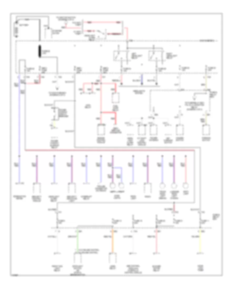 Power Distribution Wiring Diagram 1 of 3 for Subaru Legacy Outback 1998