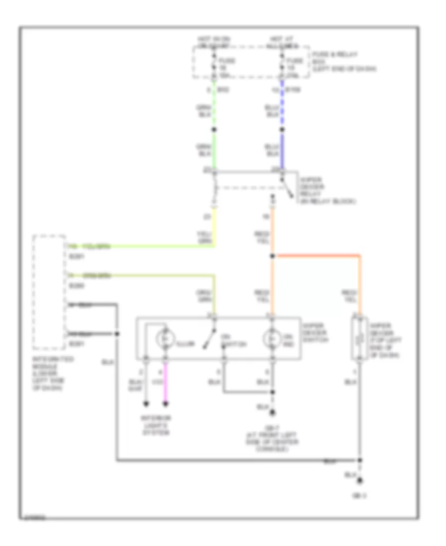 Wiper Deicer Wiring Diagram for Subaru Baja 2005