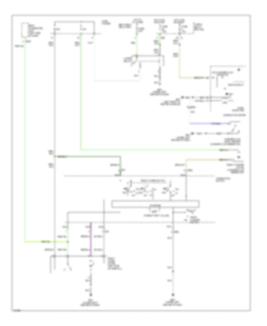 Электросхема передних стеклоочистителей дворников и омывателя лобового стекла для Subaru Forester 2.5i Touring 2014