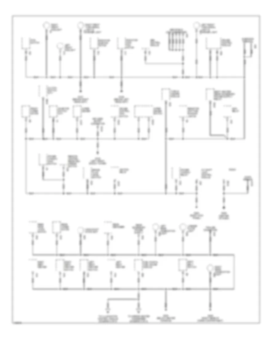 Ground Distribution Wiring Diagram 1 of 2 for Subaru Forester 1999