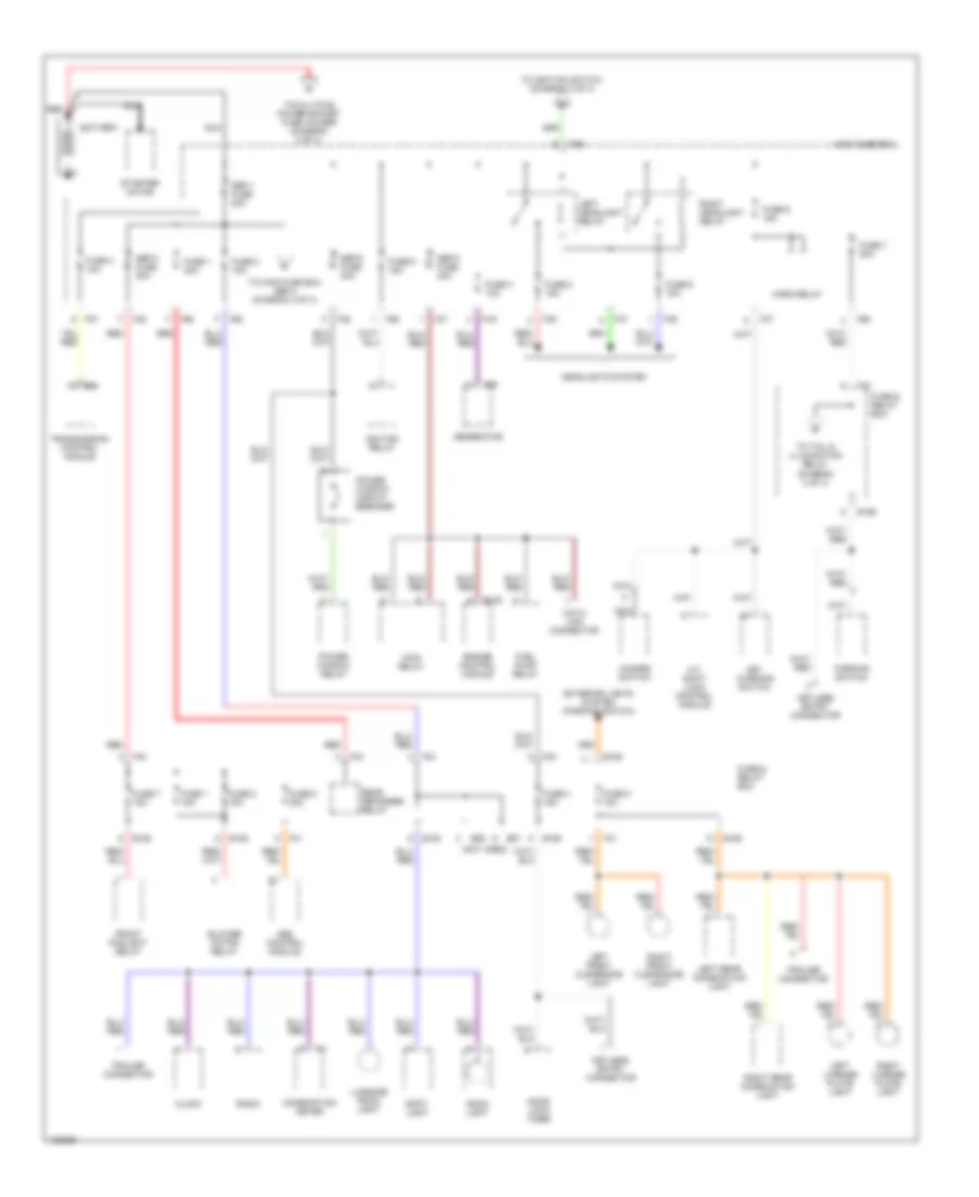 Power Distribution Wiring Diagram 1 of 4 for Subaru Forester 1999