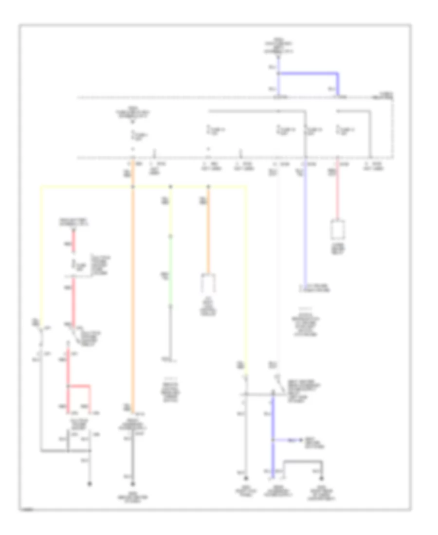 Power Distribution Wiring Diagram (3 of 4) for Subaru Forester 1999