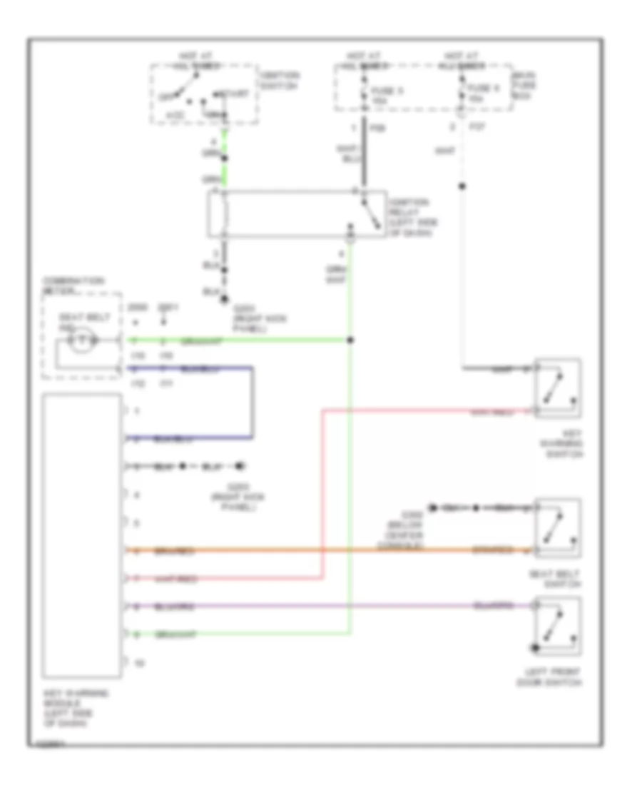 Warning System Wiring Diagrams for Subaru Forester 1999