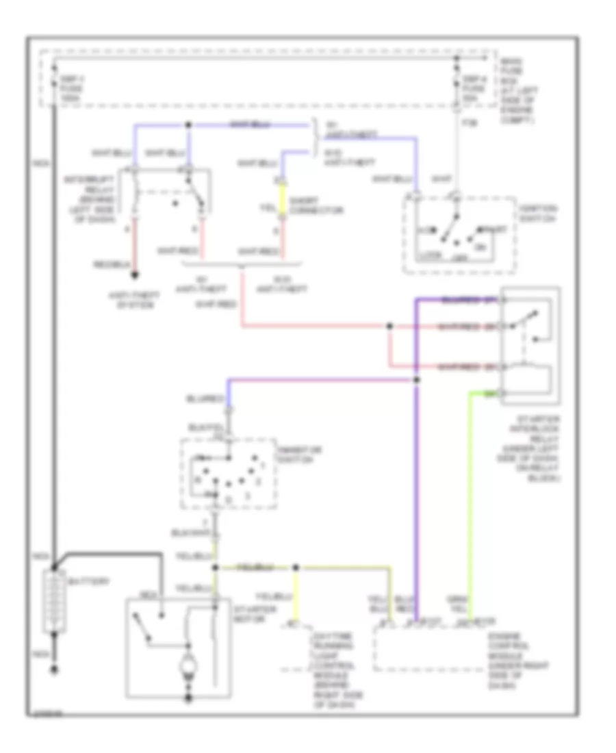 2 5L Starting Wiring Diagram A T for Subaru Forester X 2005