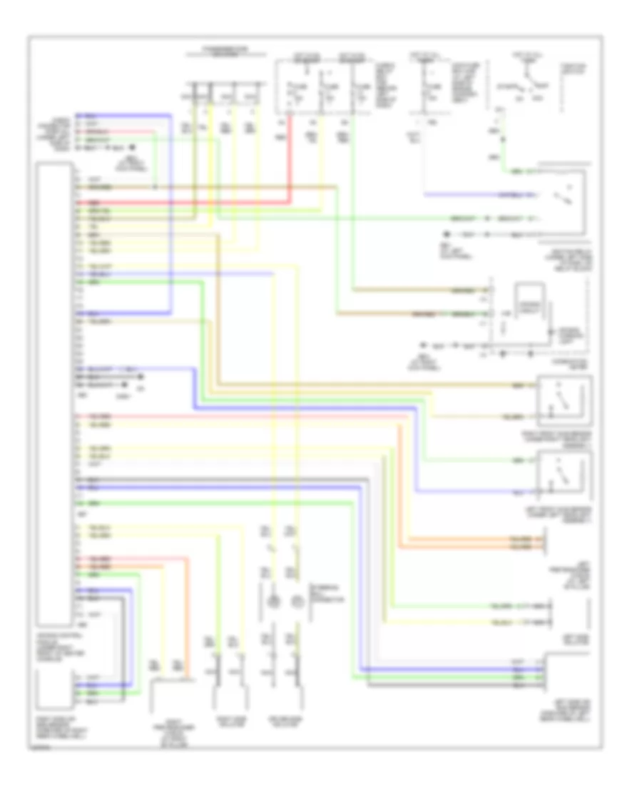 Supplemental Restraints Wiring Diagram for Subaru Forester XS 2005