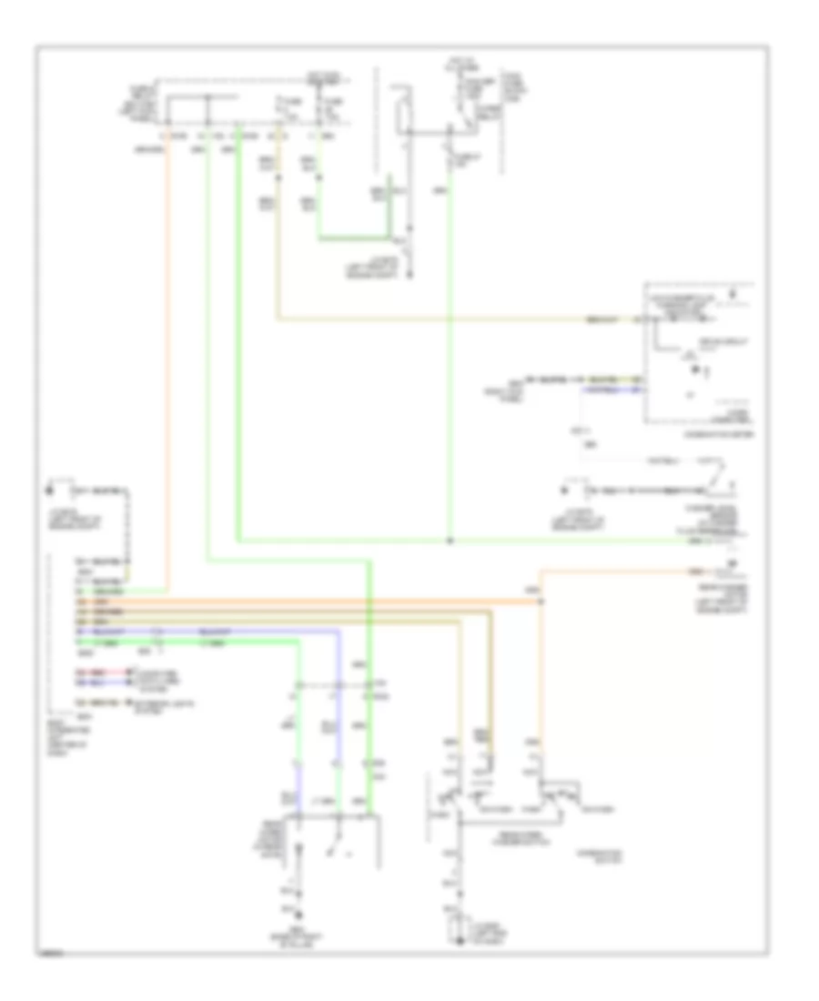 Электросхема заднего стеклоочистителя дворника и омывателя для Subaru Outback R Limited 2011