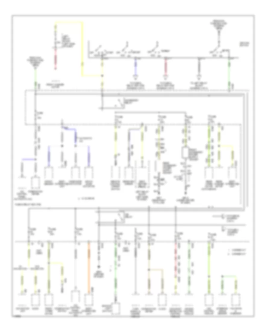 Power Distribution Wiring Diagram (3 of 4) for Subaru Impreza WRX 2014