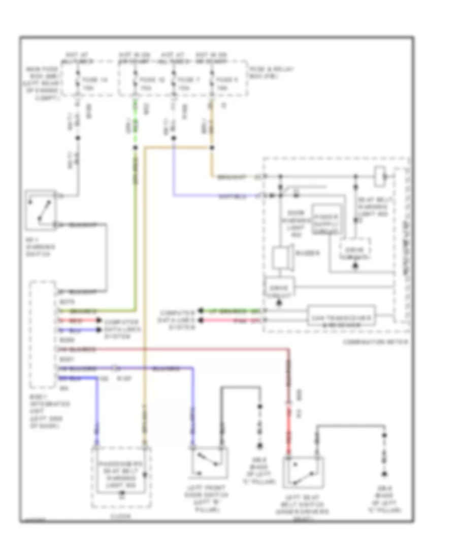 Chime Wiring Diagram for Subaru Impreza WRX 2014