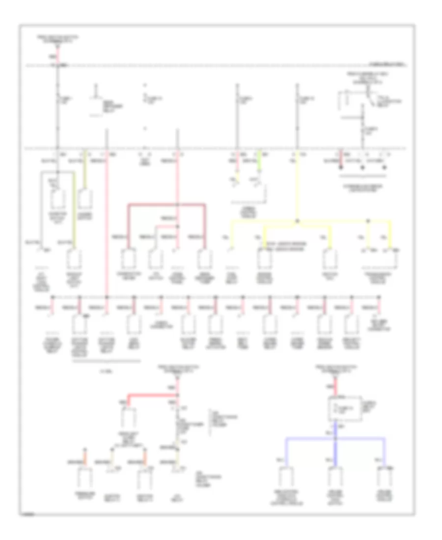 Power Distribution Wiring Diagram (3 of 3) for Subaru Legacy GT Limited 1999