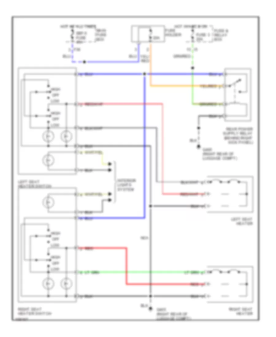 Heated Seats Wiring Diagram for Subaru Legacy GT Limited 1999