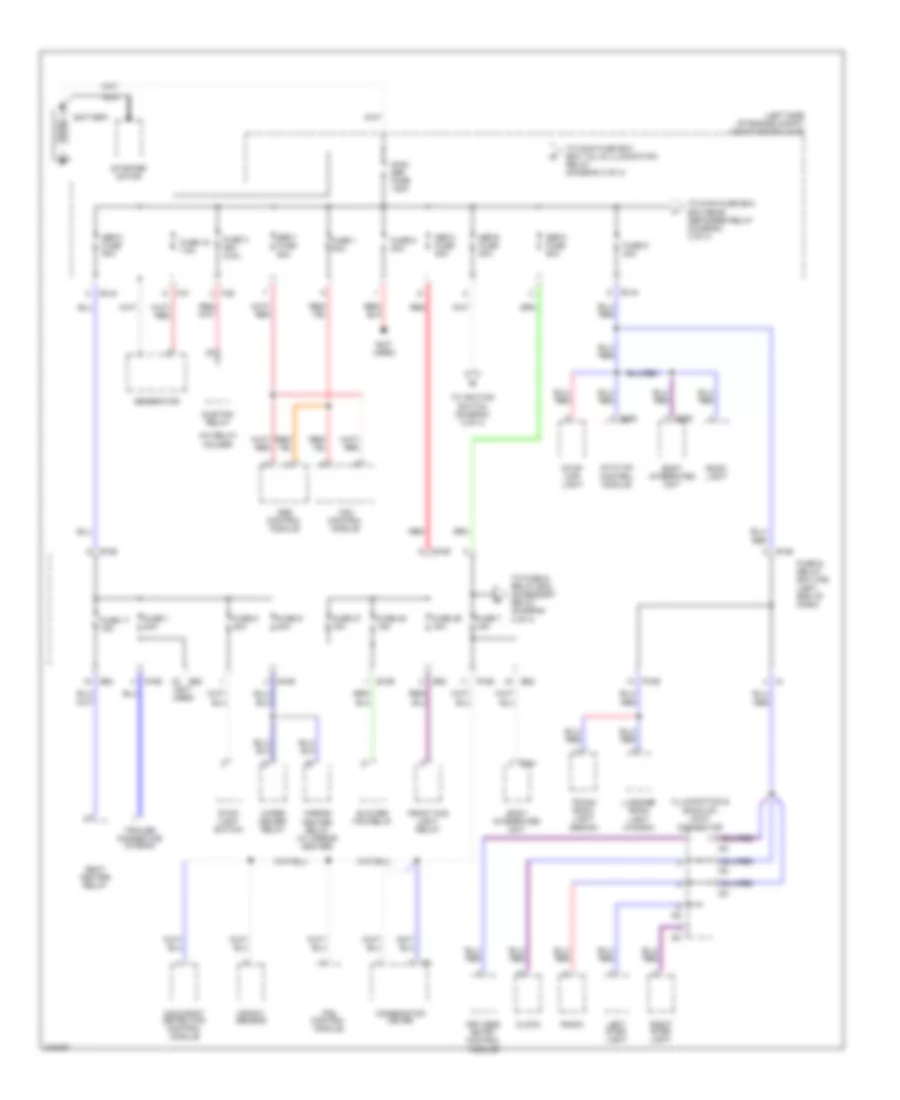 Power Distribution Wiring Diagram 1 of 4 for Subaru Legacy GT Limited 2005