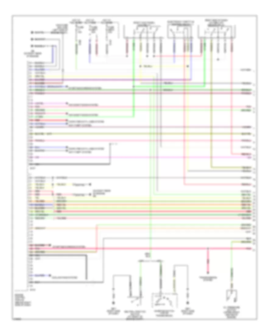 2.5L, Engine Performance Wiring Diagram, without Low Emissions (1 of 4) for Subaru Legacy i 2005
